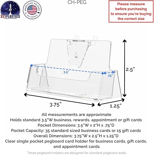 Miniatura 5 de Marketing Holders Soporte para tarjetas de visita para tarjetas de información de contacto de 3.5 x 2 pulgadas, estante de exhibición de acrílico