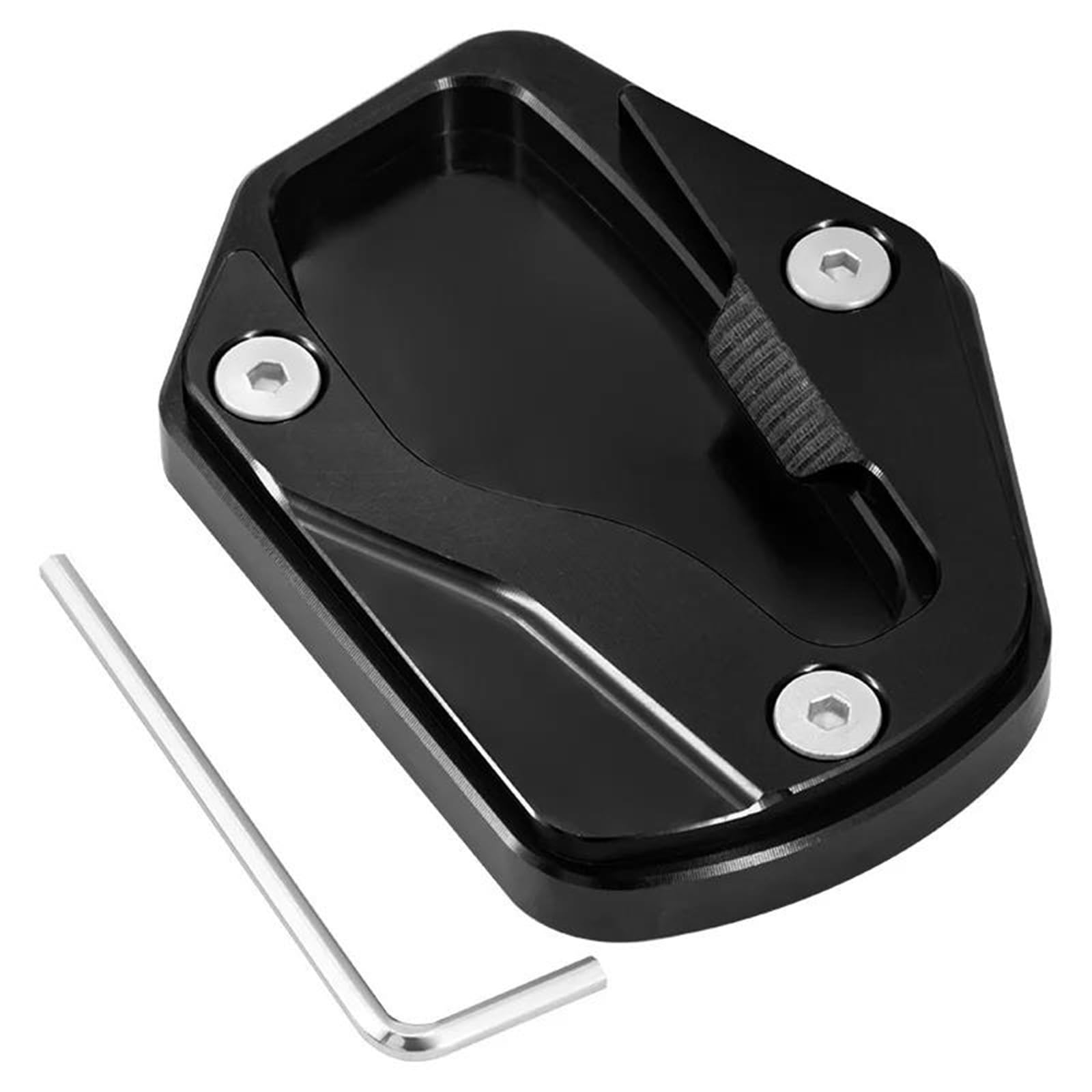 Cfsjrxz Black 2 Motorcycle Side Stand Plate For For Forza350 300 250 125 Nss300 Nss350 For Forza 300 350 Kickstand Foot Side Stand Extension Support Motorbike Kickstand Side Stand Extension Pad(Black 2)