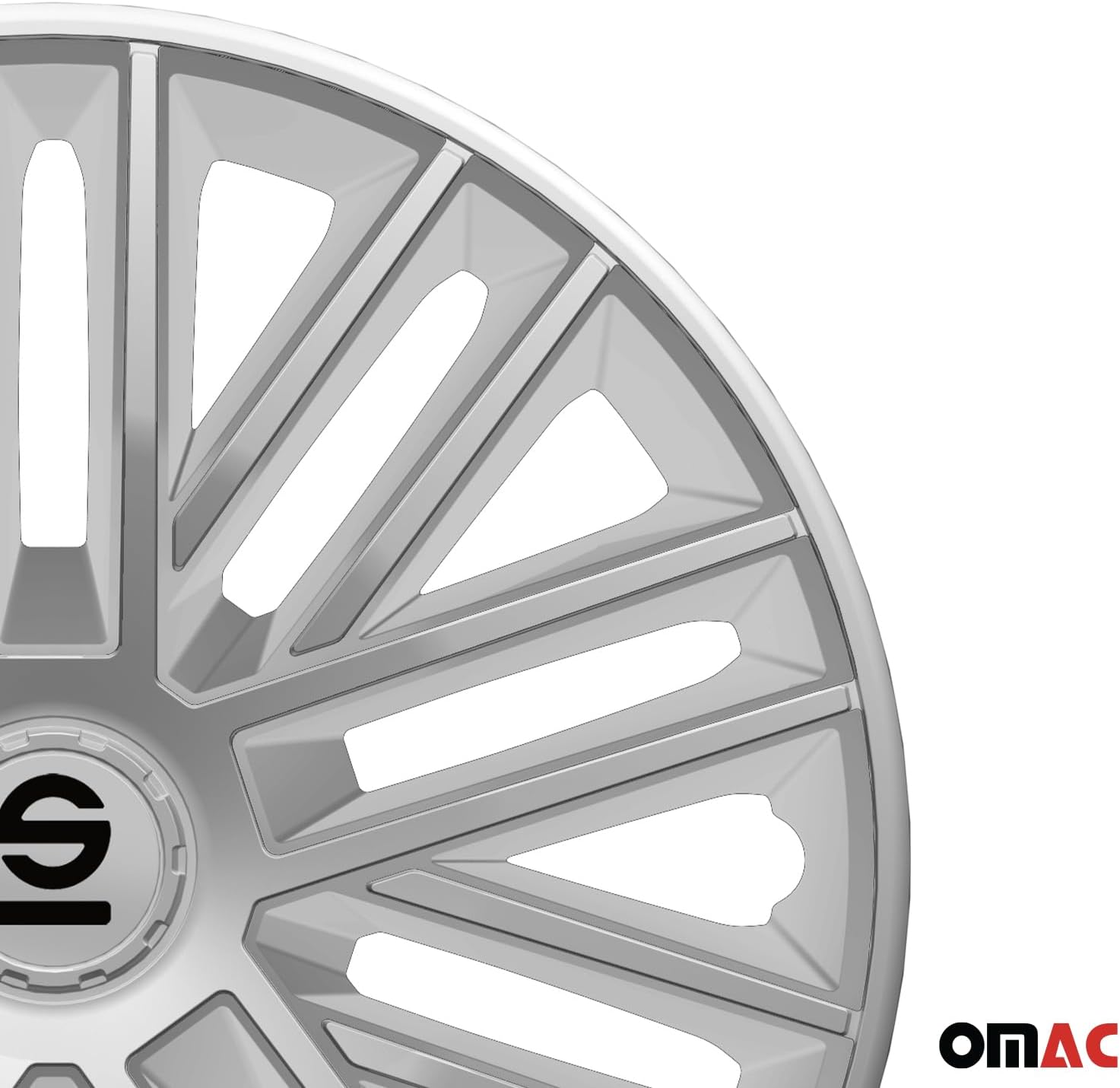 SPARCO SPC1585BKRD Set Wheel Covers Bergamo 15-inch Black/red