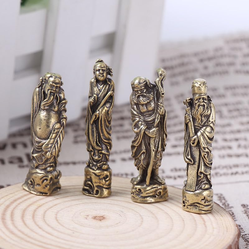 8 Piezas Estatuas de Latón de Los Ocho Inmortales para Decoración miniatura 2