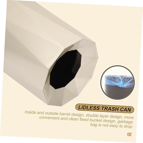 Miniatura 4 de Alipis Bote de basura dorado para cocina, cubo de basura para dormitorio, papelera, papelera, oficina, baño, papelera, oficina, papelera, cubo de