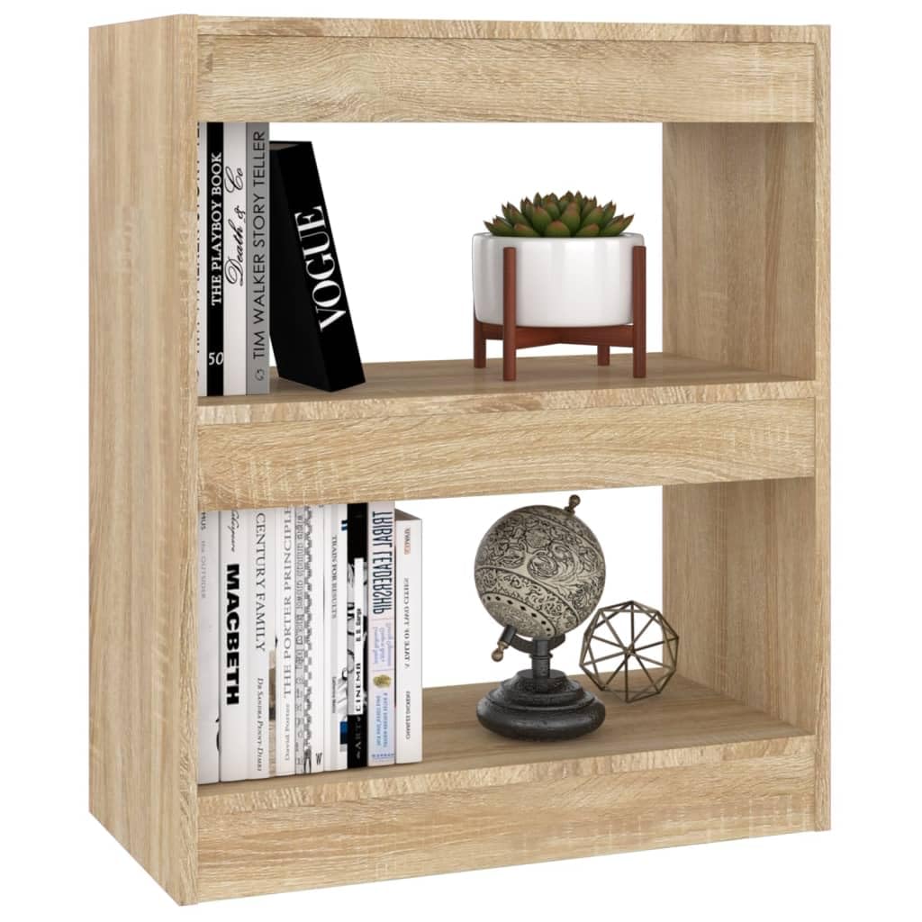 Librería Sonoma Roble 60 x 30 x 72 cm Moderna Estantería de pie con robusto material de madera y amplio espacio de almacenamiento para libros, DVD, como estantería y separador de habitaciones