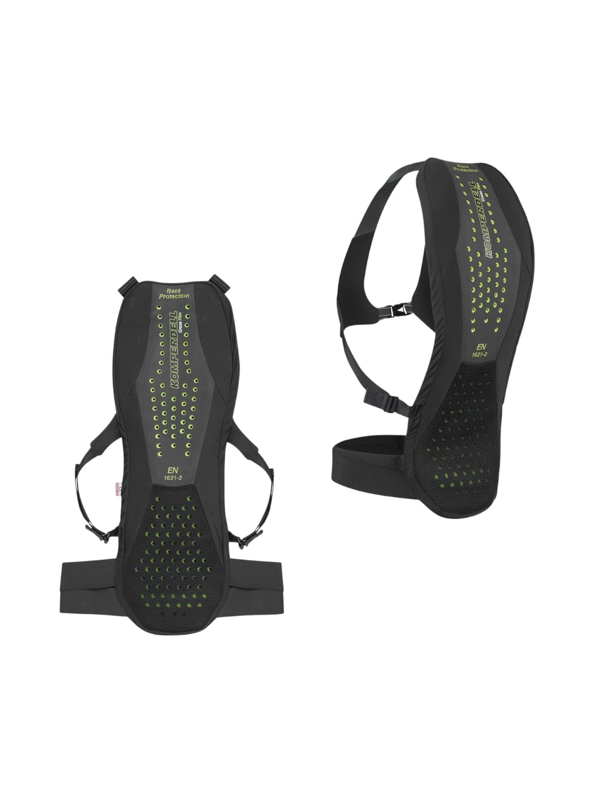 Komperdell Race Pack Junior Paraschiena Black-Green FIS per bambini. Massima sicurezza e libertà di movimento per giovani sciatori.