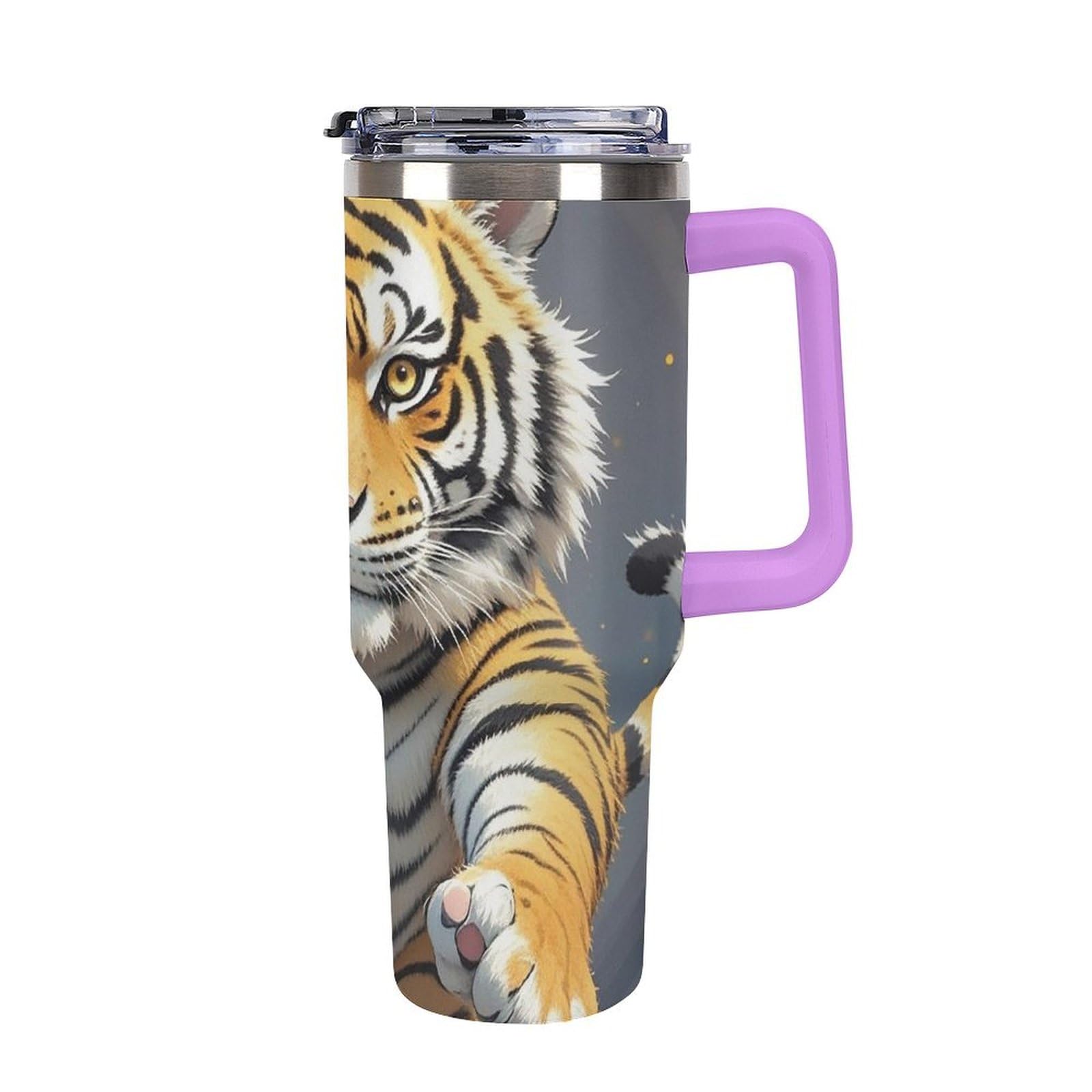 Amazon.com: GFLFMXZW 40 Oz Tiger Head with Raised Paws Tumbler