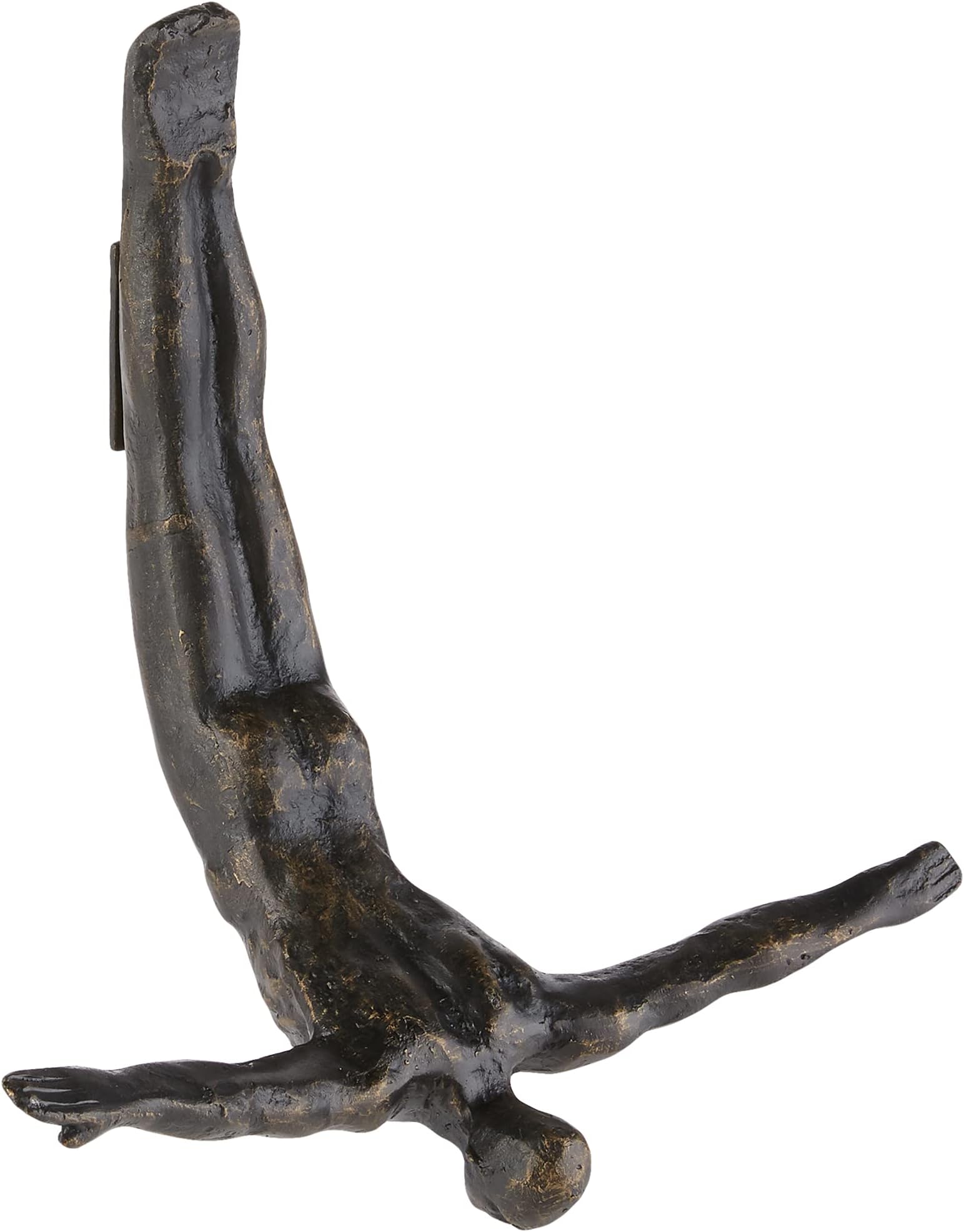 Global Views Wall Diver-Bronze, 4.00" x 10.25"