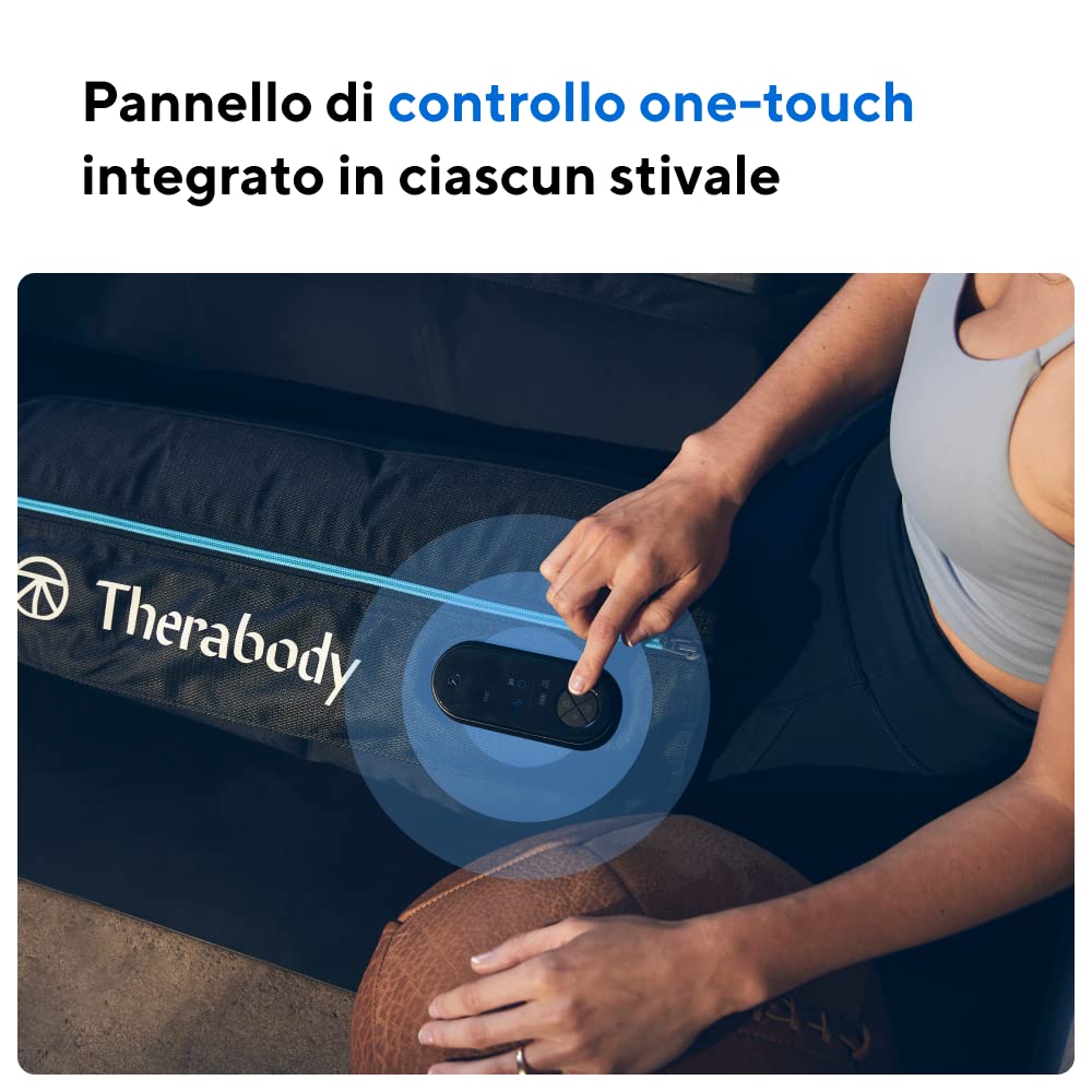 Therabody RecoveryAir JetBoots - Stivali da massaggio ad aria a compressione sequenziale per piedi e gambe per la circolazione e il recupero atletico (Small)