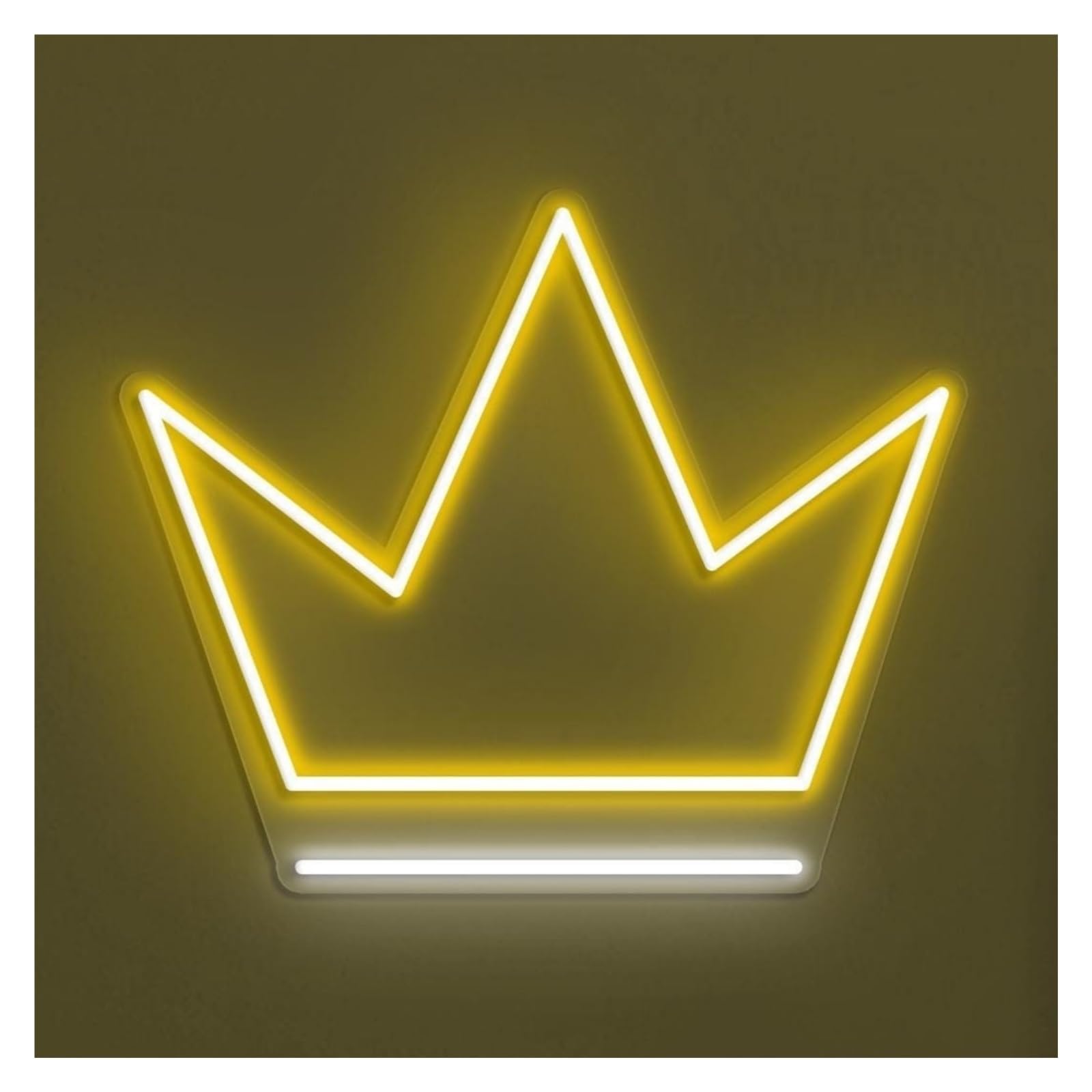 RONGCH Hanging Art Signs Crown Neon Sign, Suitable for Home Wall Decor with Brightness Adjustable 38cm