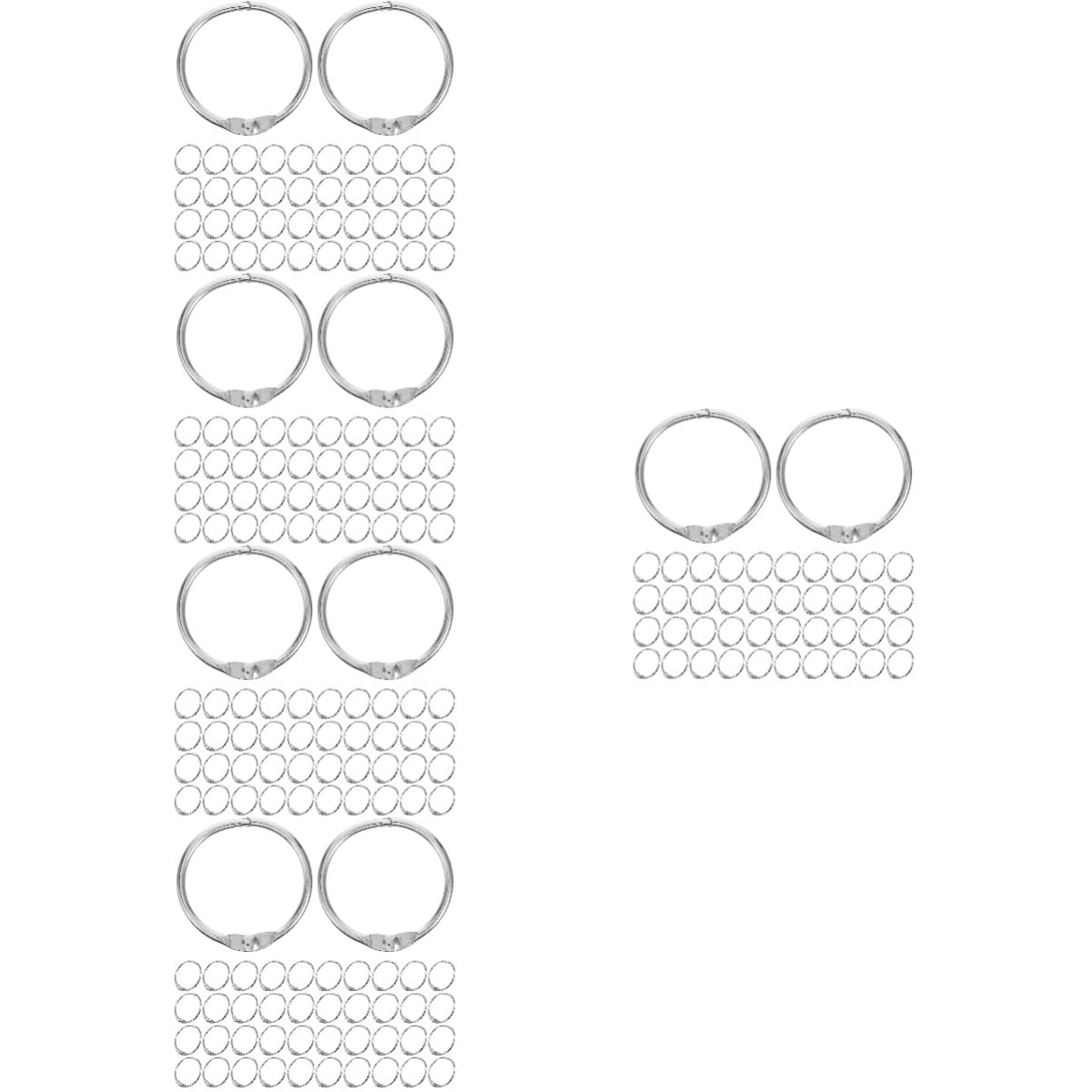 NUOBESTY 5 Set Di Raccoglitori Per Libri in Assortiti Con Clip in Metallo Per Schede Indice Scuola Ufficio 100 Pezzi * 5