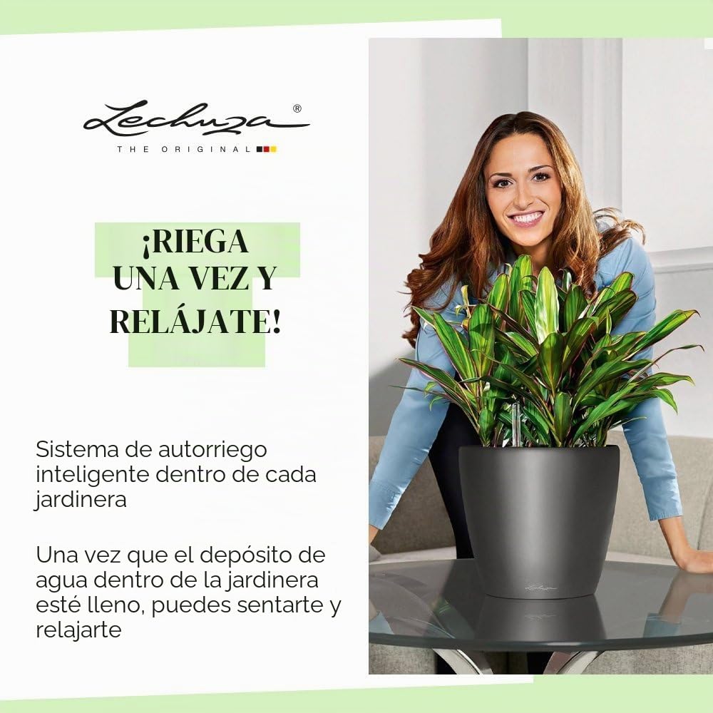 Lechuza 16080 - Maceta Classico Premium 43 LS Kit Completo, Color Blanco (43 x 40)