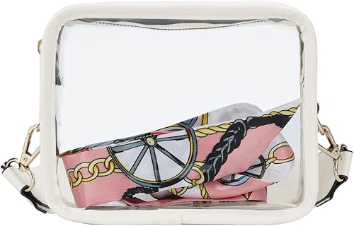 Oweisong Monederos transparentes para mujer, aprobado para estadios, bolso cruzado transparente para concierto deportivo