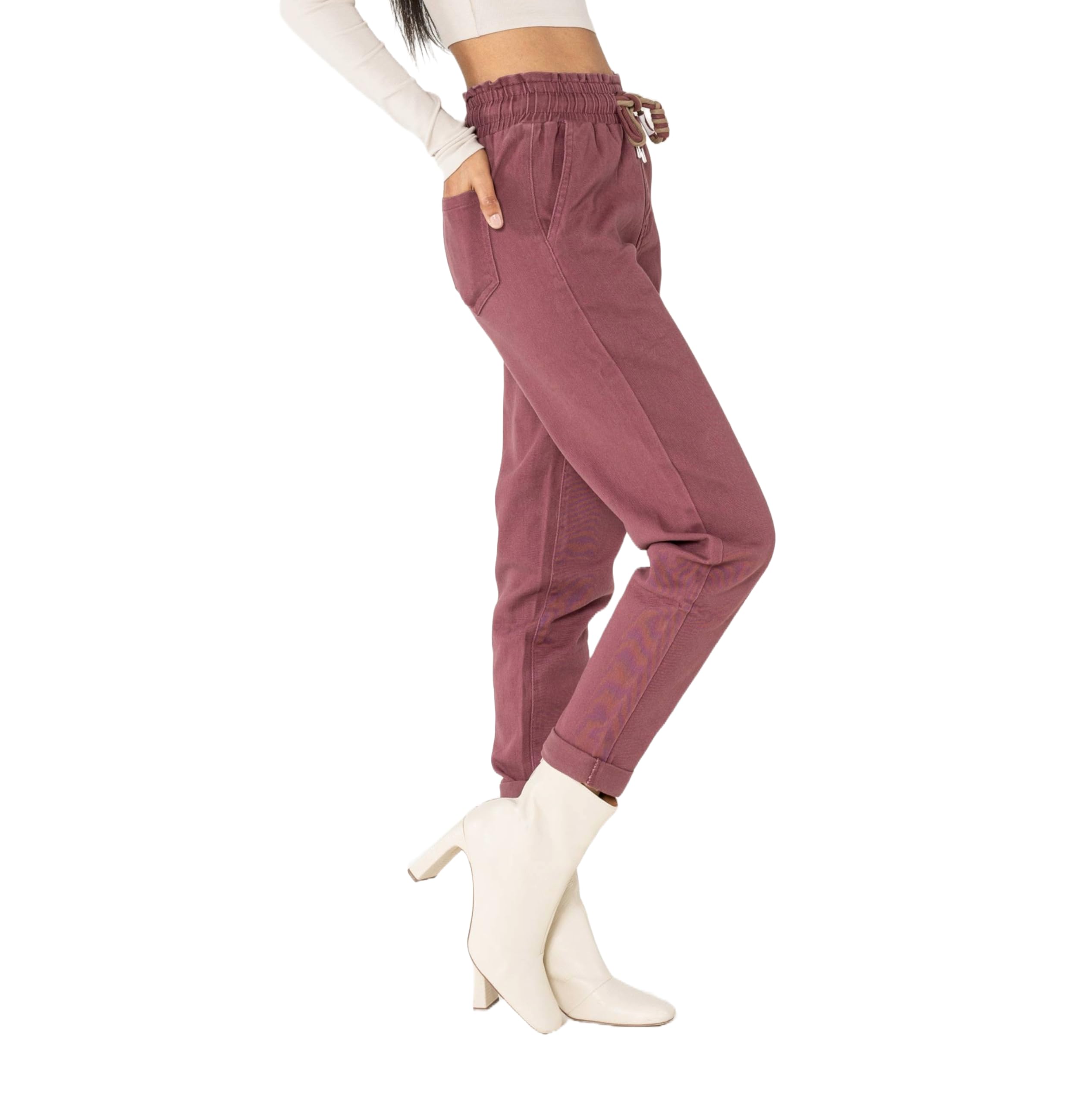 Nina Carter P500 Jeans casual da donna, in stile jogger, a vita alta, pantaloni da jogging estivi