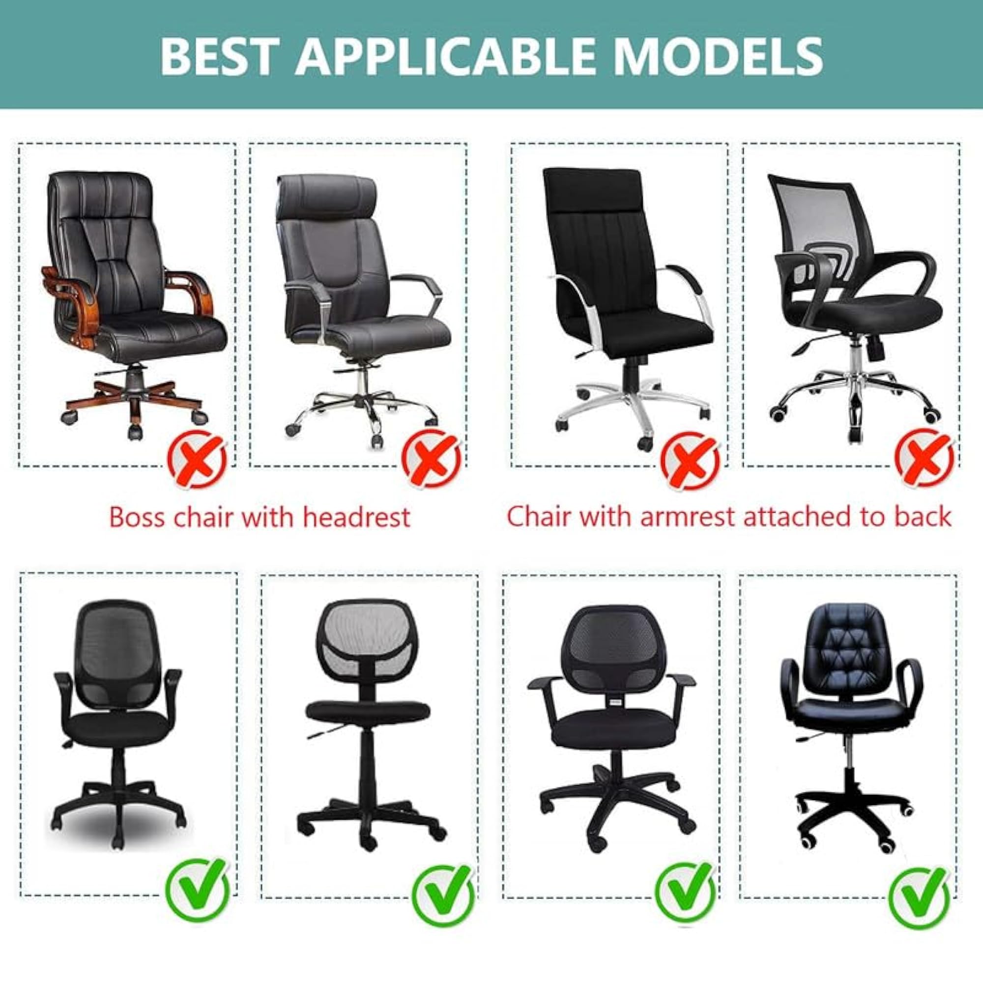 Printed Office Chair Covers with Armrest Cover