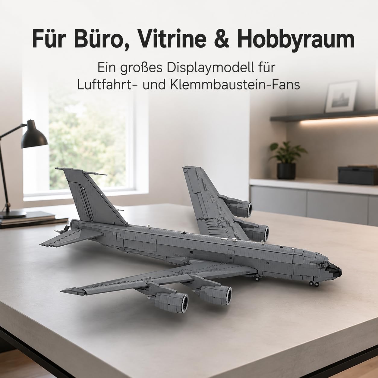 KC-135 Militär Luftfahrzeug Klemmbausteine Modular, MOC Armee Flugzeug Modellbausatz, Flugzeugbetankung Modell für Erwachsene 16+, Dekorationen 5818 Telie