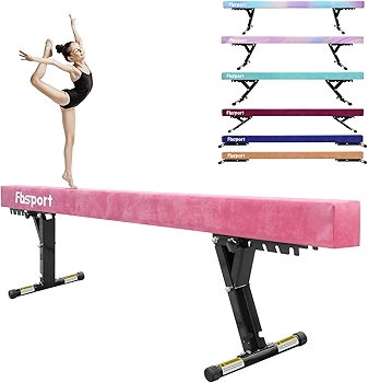 FBSPORT 可调节平衡木 - 适用于儿童和成人的体操训练设备