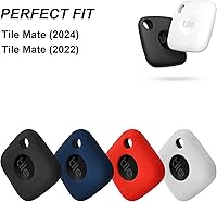 Vista 2 de 4 fundas para Tile Mate Tracker 2024/Tile Mate Tracker 2022, funda protectora de silicona suave que absorbe los golpes con accesorios de mosquetón