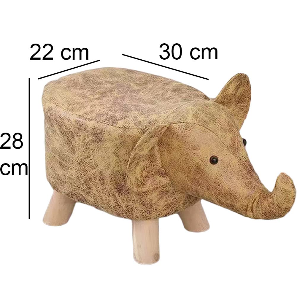 Pouf Contenitore A Forma Di Animale - Poggiapiedi Imbottito Con Gambe In Legno | Porta Fino A 100kg - Foto 13