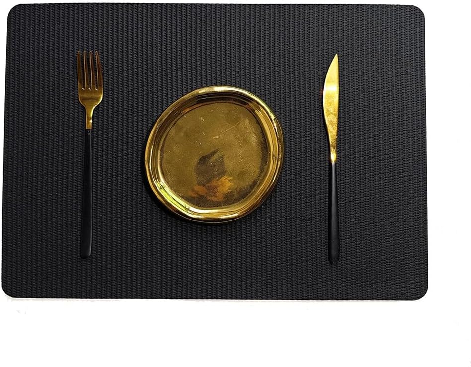 Leather Placemat Waterproof Placemat Restaurant Western Placemat Insulation Mat(C)