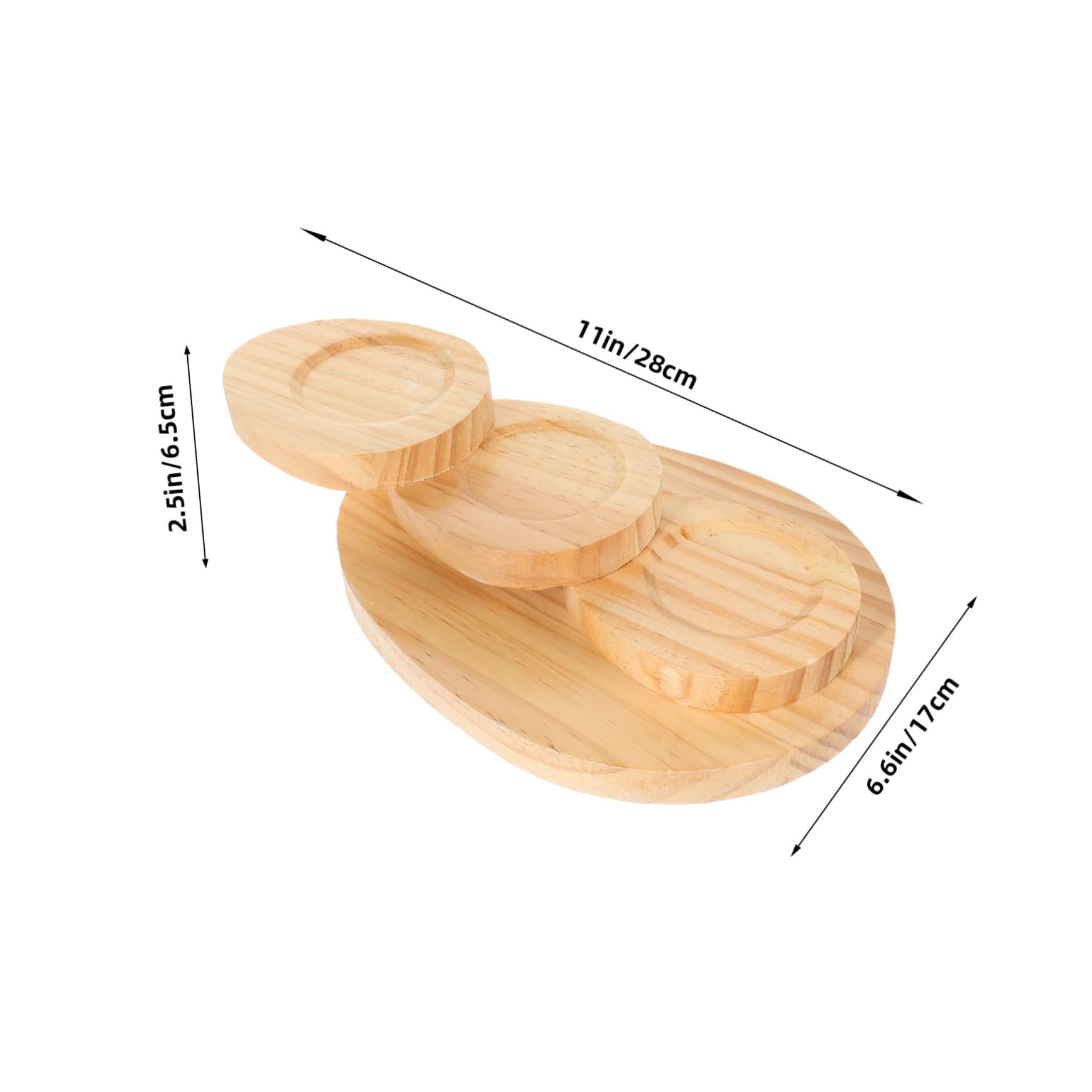 STOBAZA Japanese Sushi Serving Tray Multi Snack Display Plate for Sushi and Sashimi Sturdy Wood for Parties and Home Entertaining