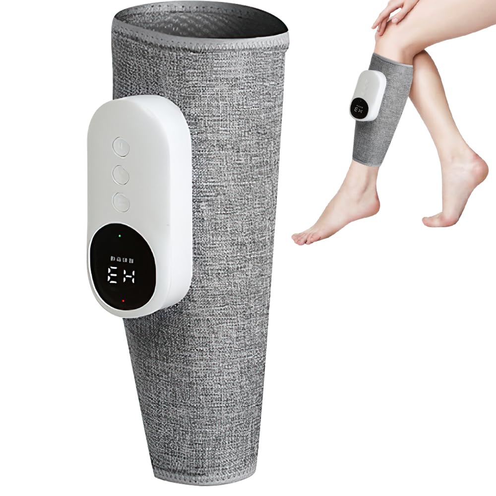 Masajeador de Piernas, MasajeaDor de Pantorrillas 3 en 1, Masajeador de Presoterapia con 3 Niveles de Intensidad y 3 Funciones de Calor, para el Dolor y la Circulación, para Piernas Cansadas