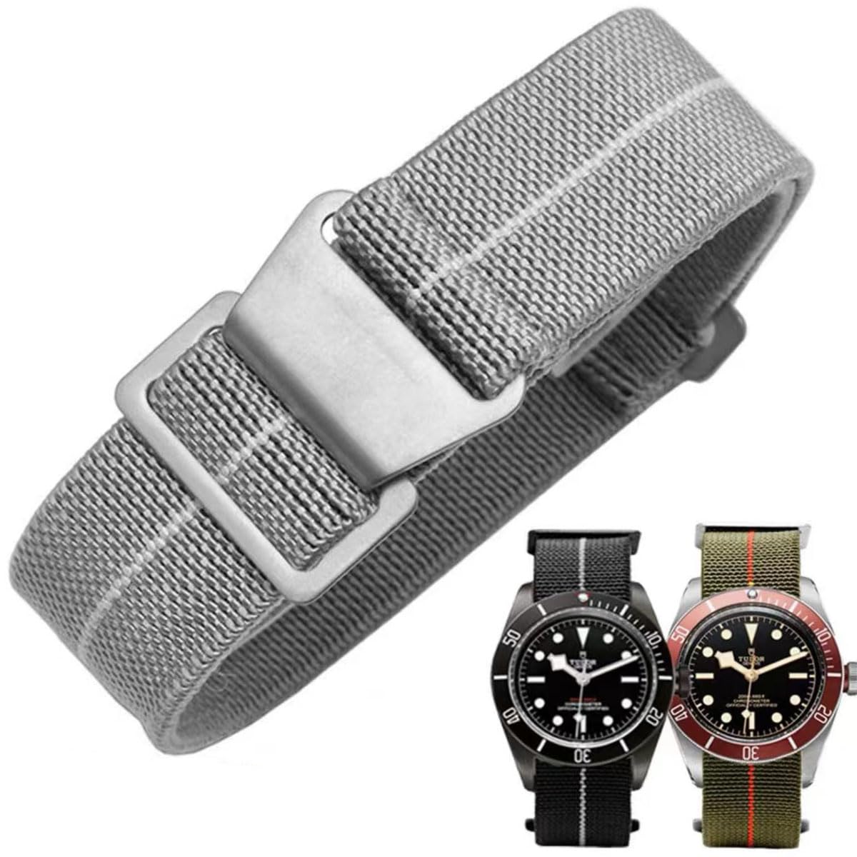 French Troops Paratrooper Watchband Military Elastic Nylon Watch