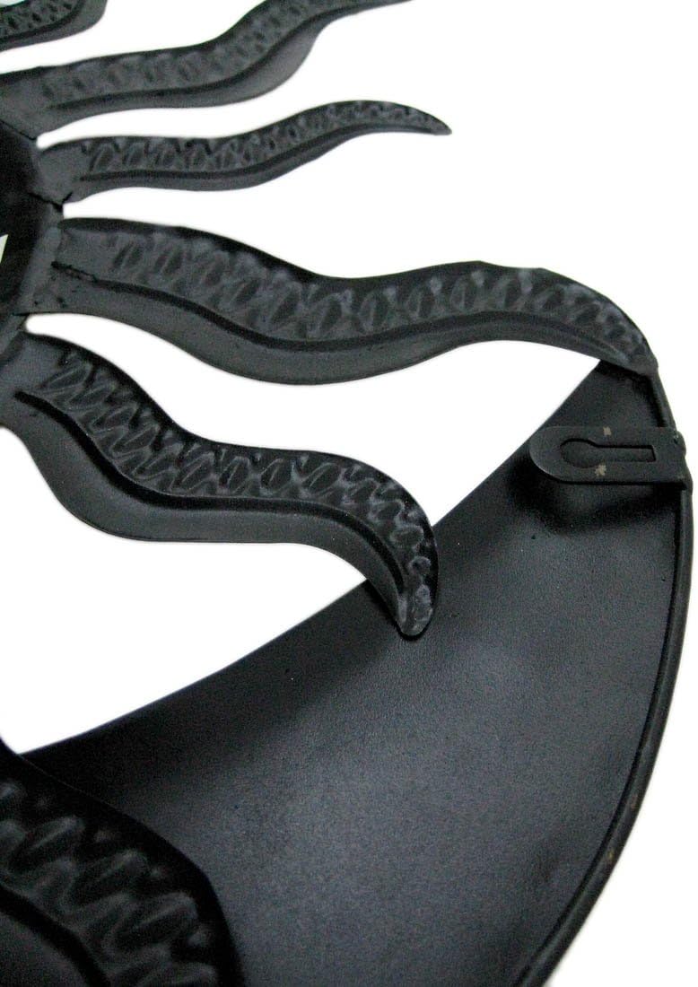 Red Metal Sun and Moon Indoor Outdoor Wall Decor