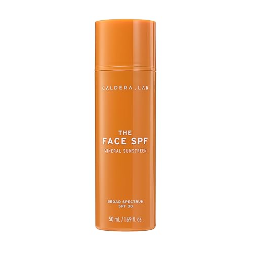 Caldera + Lab The Face SPF, pantalla solar mineral sin fundición blanca con SPF 30