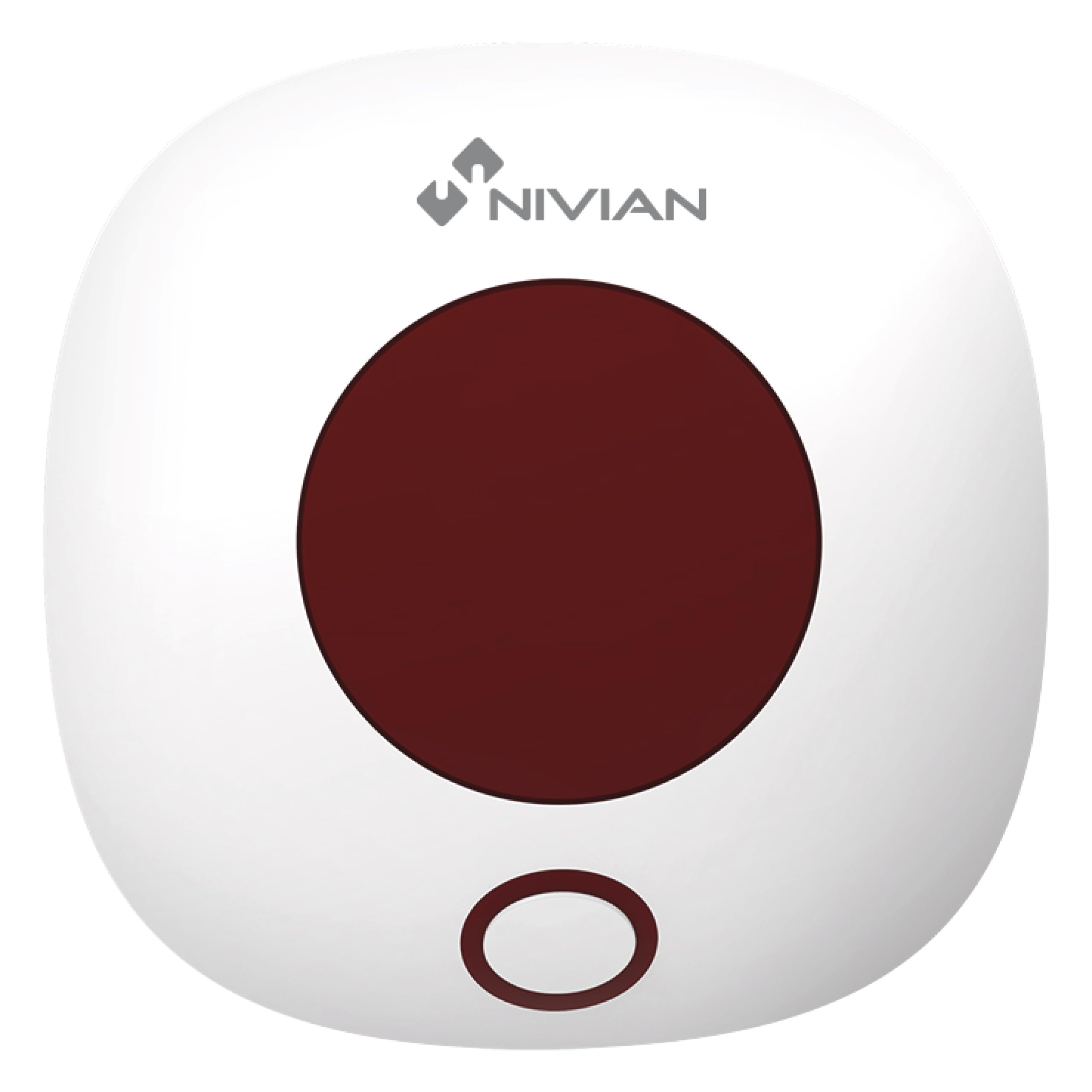 Nivian - Wireless Indoor Siren 85 dB with LED Flash, RF Communication 433 MHz, Range 120 m, Power by Plug with Backup Battery, Compatible with Alarm Systems Nivian