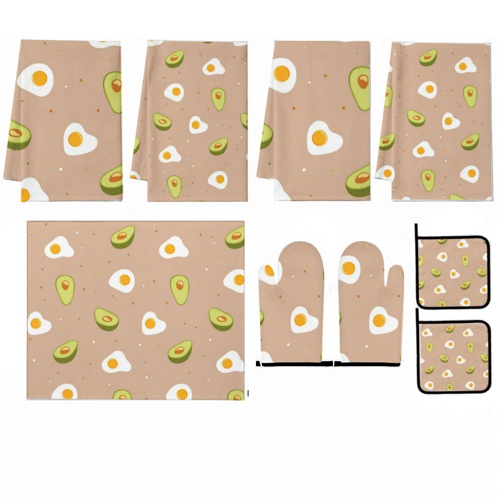 Set di 9 uova di avocado e accessori per la cucina