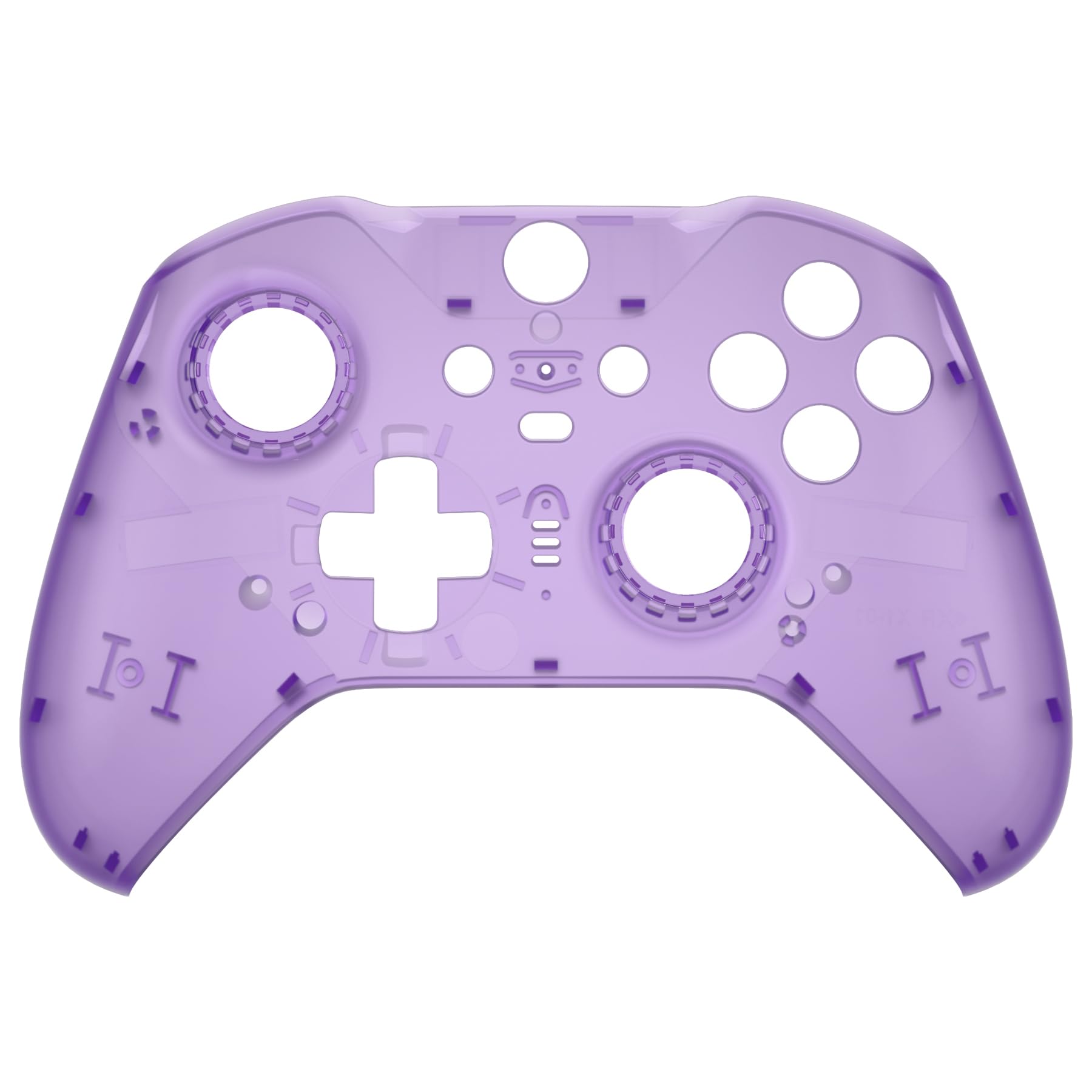 eXtremeRate Cover Frontale per Xbox Elite Series 2 Controller Model 1797,Custodia Scocca Ricambio per Xbox Elite Series 2 Core Joystick con 2 Anelli,Senza Controller-Trasparente Viola