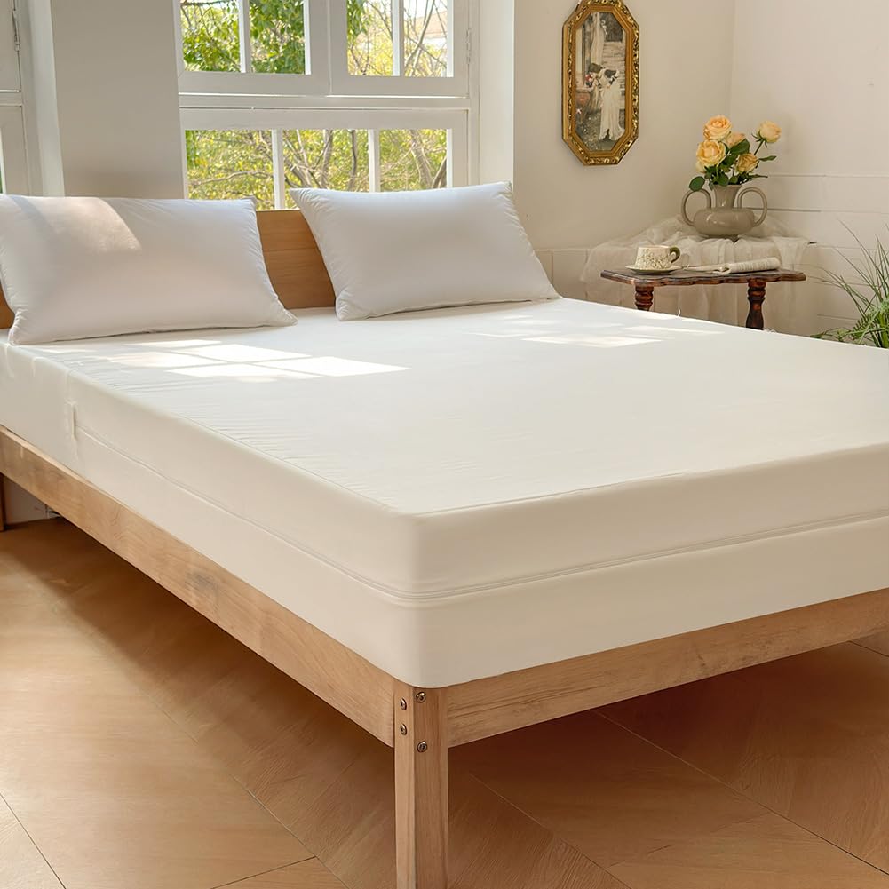 Bed Bug Proof Protector Mattress Encasement Cover – Fully Zipped Anti-Allergy & Dust Mit...
