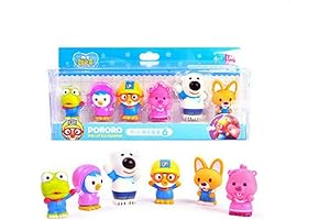 PORORO Character Bath Toys, 6-Piece Set for Kids