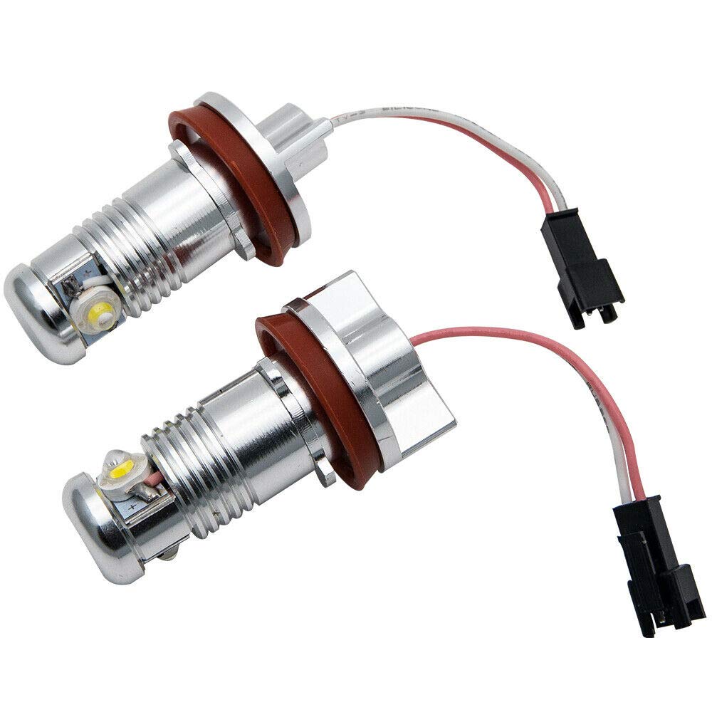 LED Angel Eyes Halo anneau lumière, feux de jour Riloer DRL H8 ampoules pour E92 E93 M3 E90 E82 E60 E70 E71