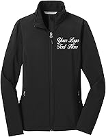 InkStitch Women's Custom Embroidery Core Soft Shell Jacket - Waterproof Breathable XS-4XL