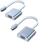 BENFEI USB C to VGA Adapter, Thunderbolt 3/4 to VGA Adapter Compatible with iPhone 15 Pro/Max, MacBook Pro/Air 2023, iPad Pro, iMac, S23, XPS 17, Surface Book 3 and More [Aluminium Shell,Grey]