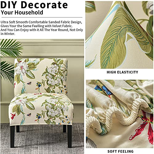 Image of Eco-Ancheng Armless Chair Slipcover - Removable, Washable, Printed Covers for Living & Dining Room