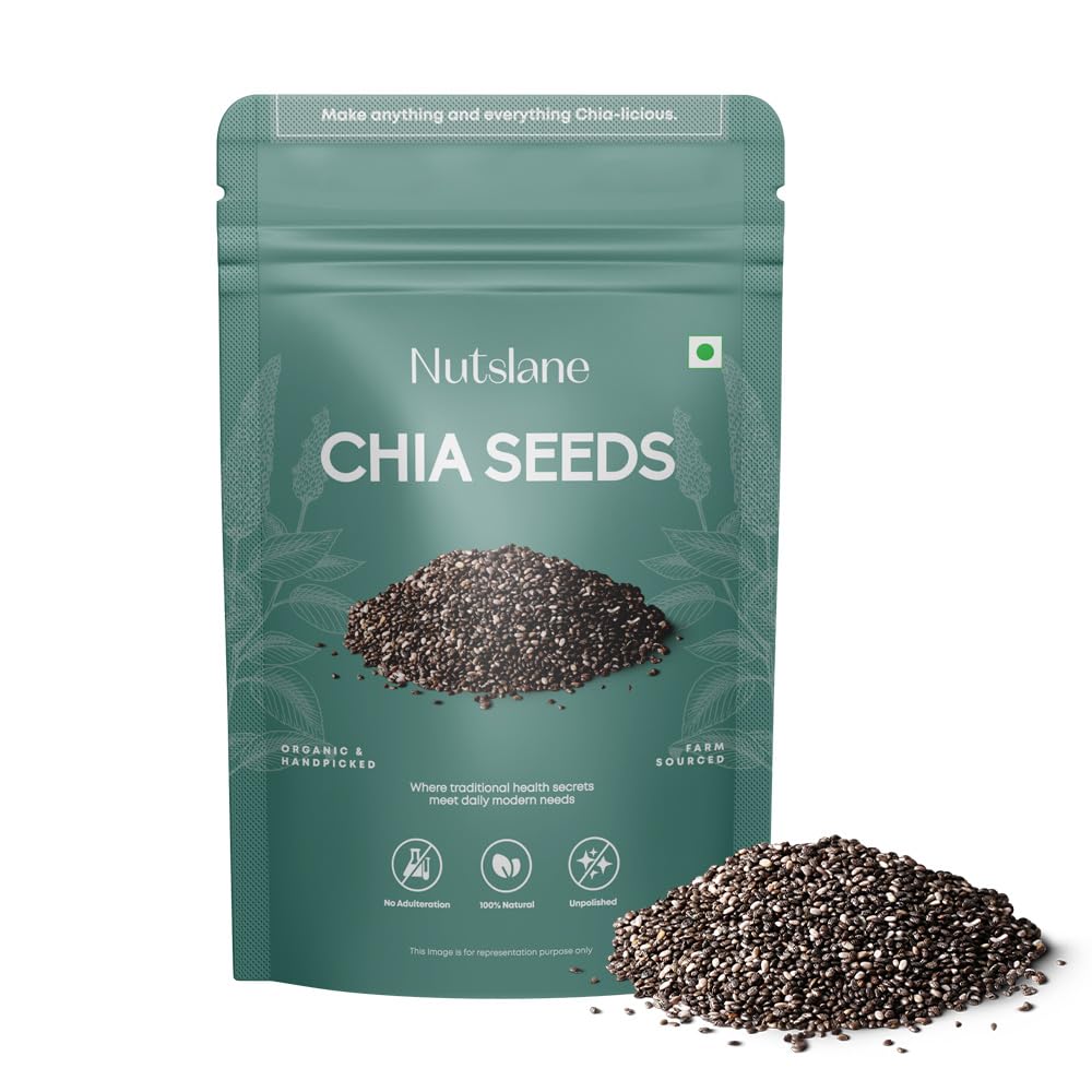 Nutslane Premium Chia Seeds | 100% Clean & Unroasted | 100g Zipper Pouch | Organic Chia Seeds | High in Protein & Fiber | Healthy Snack Option | Aids Weight Management | Rich in Omega-3 & Antioxidants (B0DCBZB38Y) Amazon Price History, Amazon Price Tracker