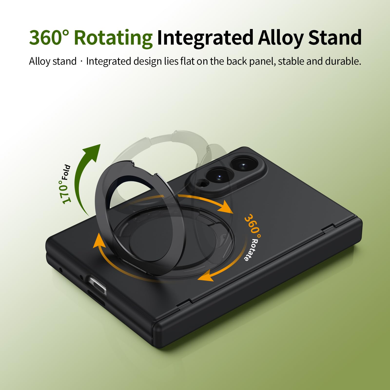 Funda Soporte Magnético Compatible con Samsung Galaxy Z Fold 8, Negro