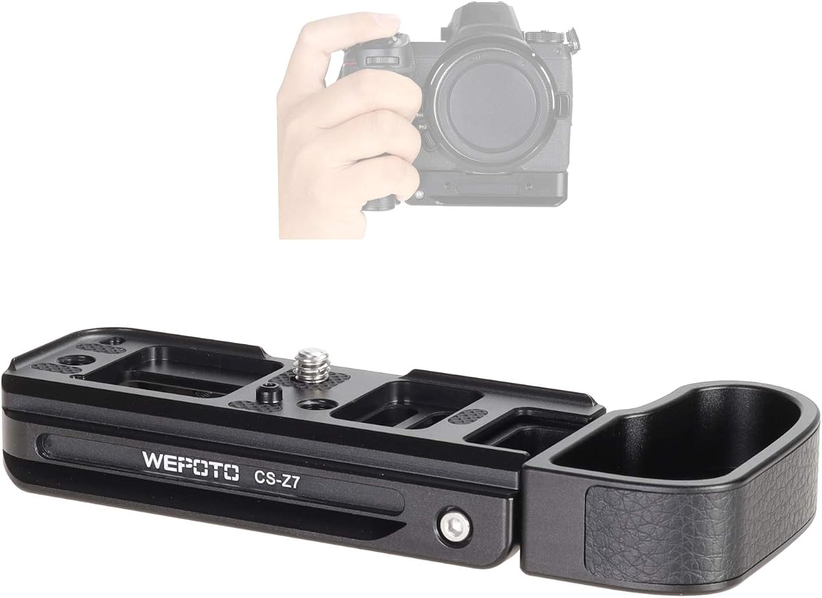 CS-Z7 Hand Grip Quick Release Plate L Bracket QR Plate Compatible with Nikon Z5 Z6 Z7 Z6II Z7II Camera -80219-Z7