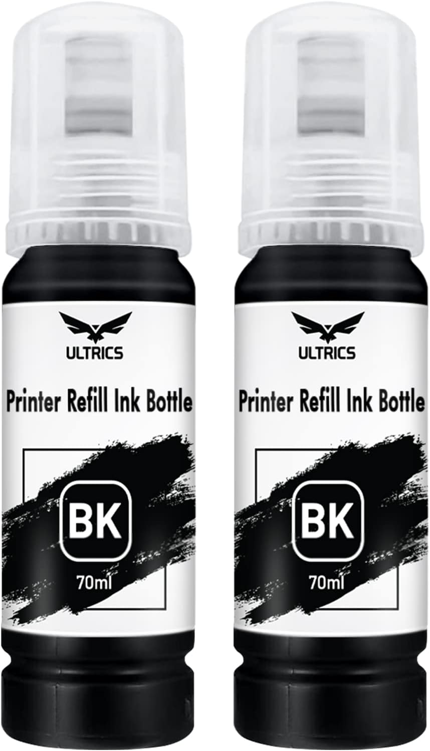 ULTRICS Printer Refill Ink, Universal Bulk Refillable Ink Kit for Refilling Ink Cartridges and CISS Systems Compatible with Epson Canon Brother Dell HP Lexmark Kodak Xerox (Black)
