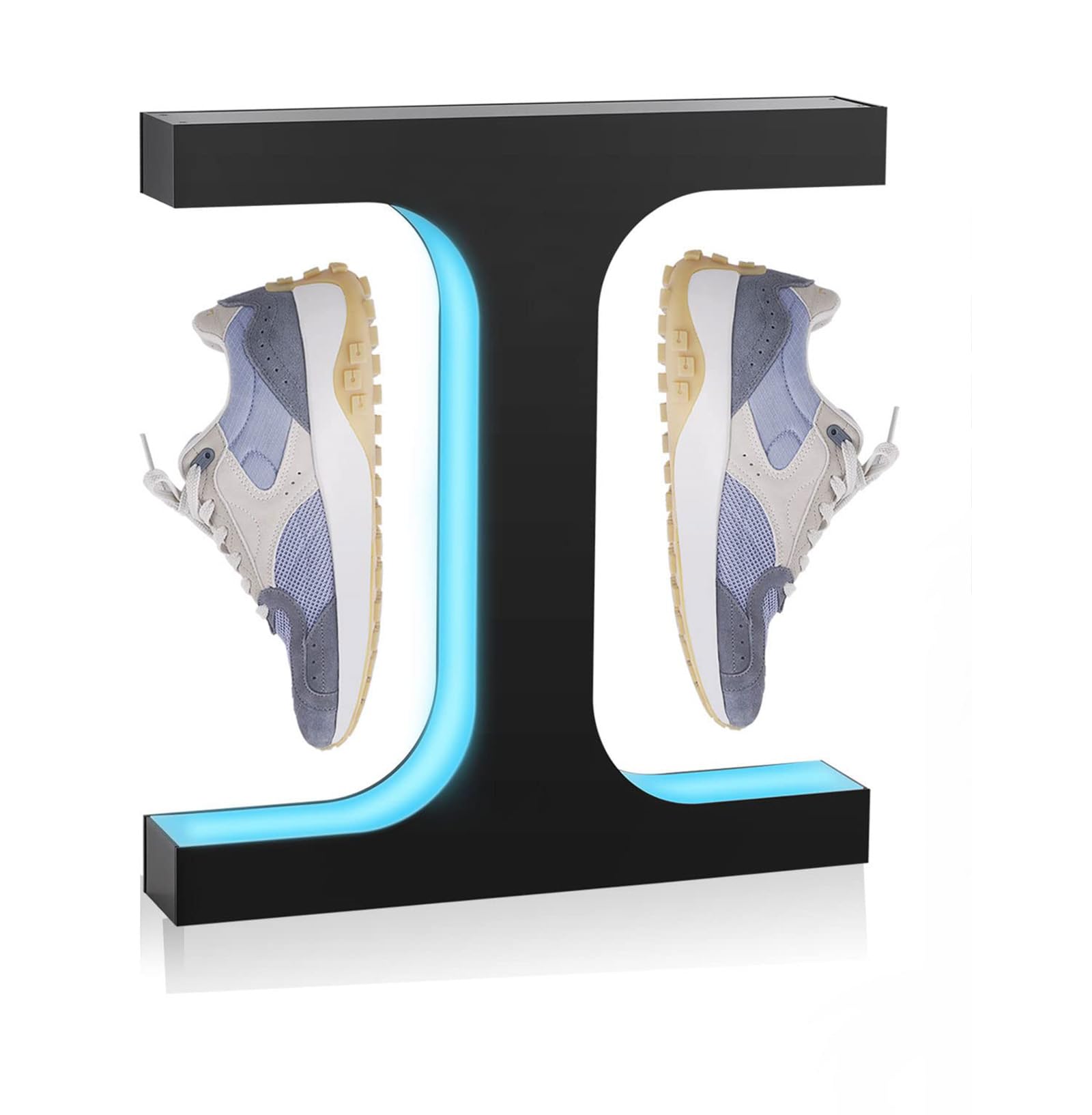 Espositore per Scarpe a levitazione, espositore per Scarpe Galleggiante a LED, Display per Sneaker a levitazione, per Scarpe Che pesano 300-600 g (Black Colorful Light)