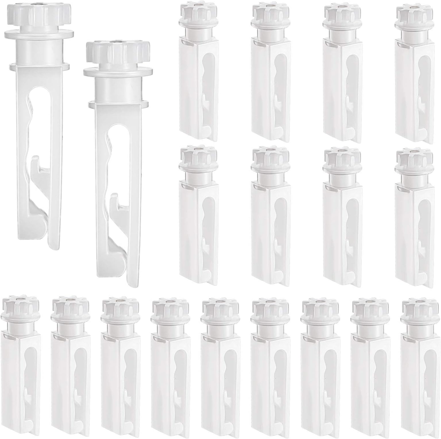 Vertical Blind Replacement Parts Repair Tabs White Stems for Window Carrier Vertical Blinds Curtain Accessories(20 Pieces)