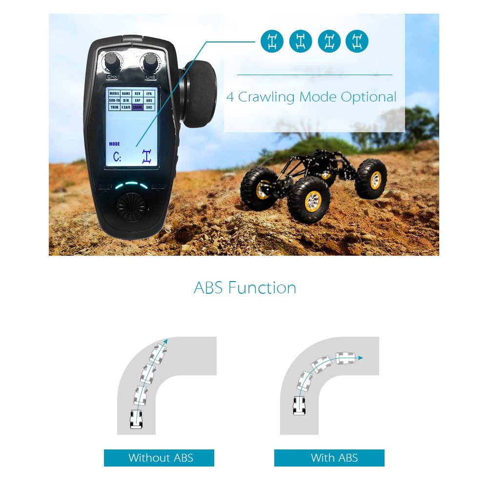 FS-GT5 2.4G 6CH RC Transmitter Remote Controller with FS-BS6 Receiver for RC Car Crawler Boat Vehicle RC Model Car Parts