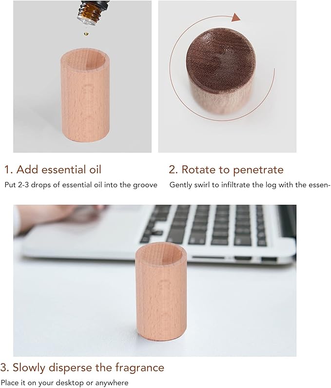 Difusor de Aromas de Madera Cyrank, 15 Piezas Portátil miniatura 5