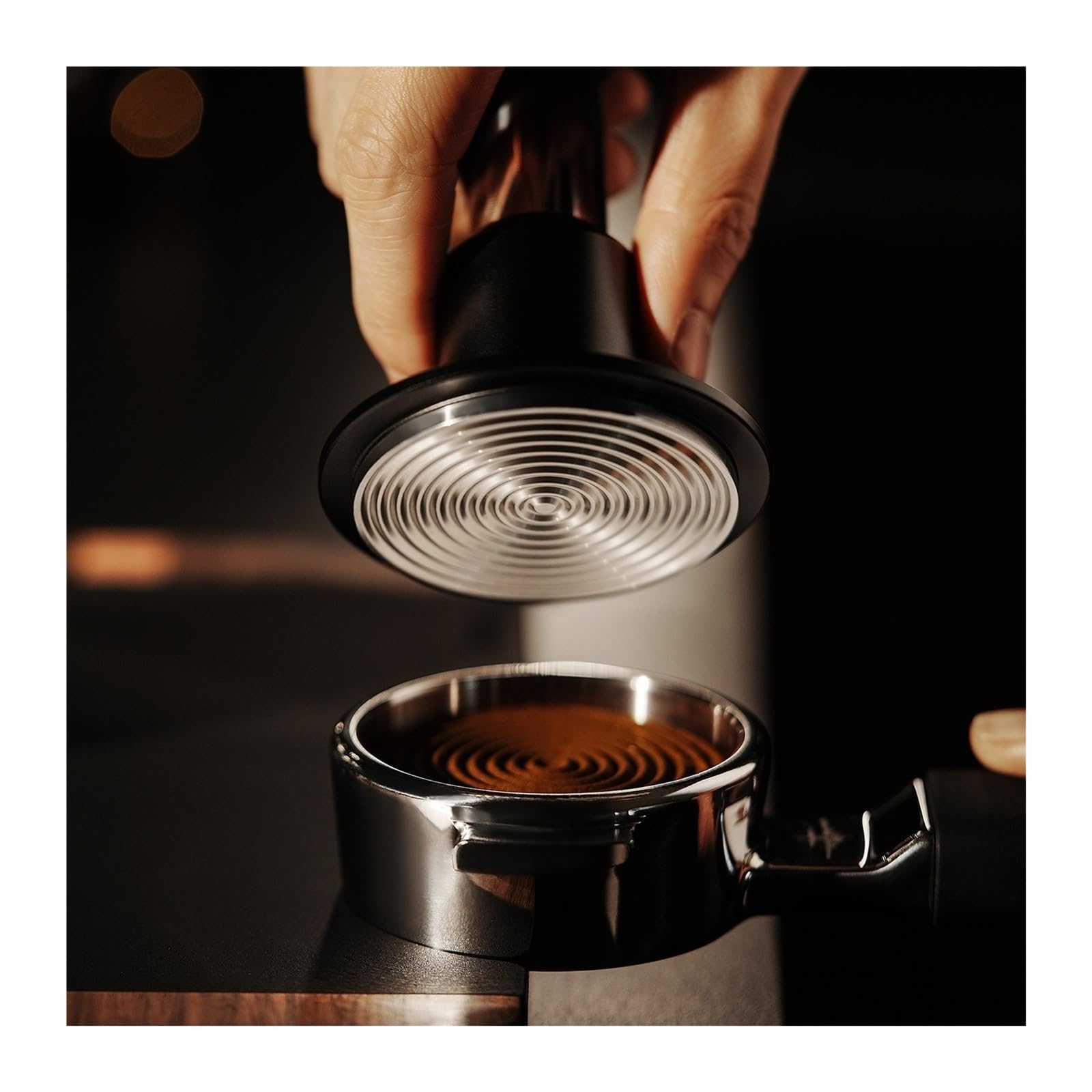 Tamper a impatto 4 molle Espresso 30 libbre di pressione(58.35mm Thread White)