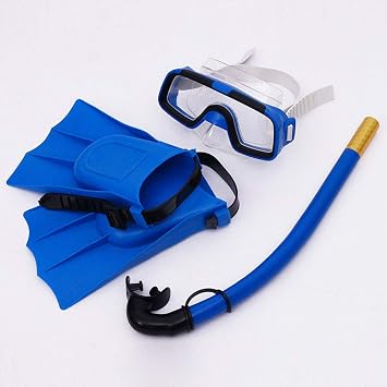 LIOOBO Children Snorkeling Set Diving Glasses Snorkel Breathing Tube Silicone Swimming Flippers Underwater Diving Mask Snorkel Set Kids 6-14 Snorkel Set Kids Flippers Snorkel Mask Flipper
