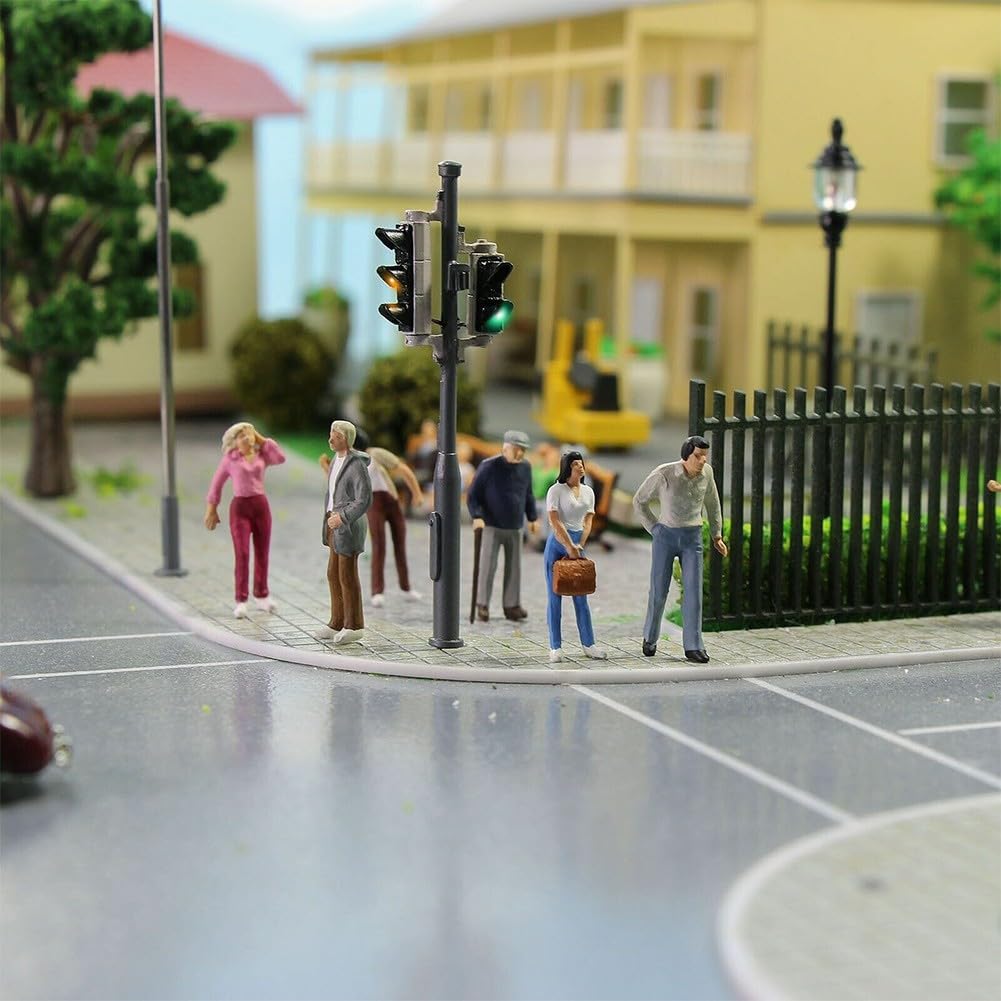 3*Pedestrian Traffic Lights Model, H0 LED Traffic Lamps 1:72 for 00 Gauge 20mA 3V, DC Compatible