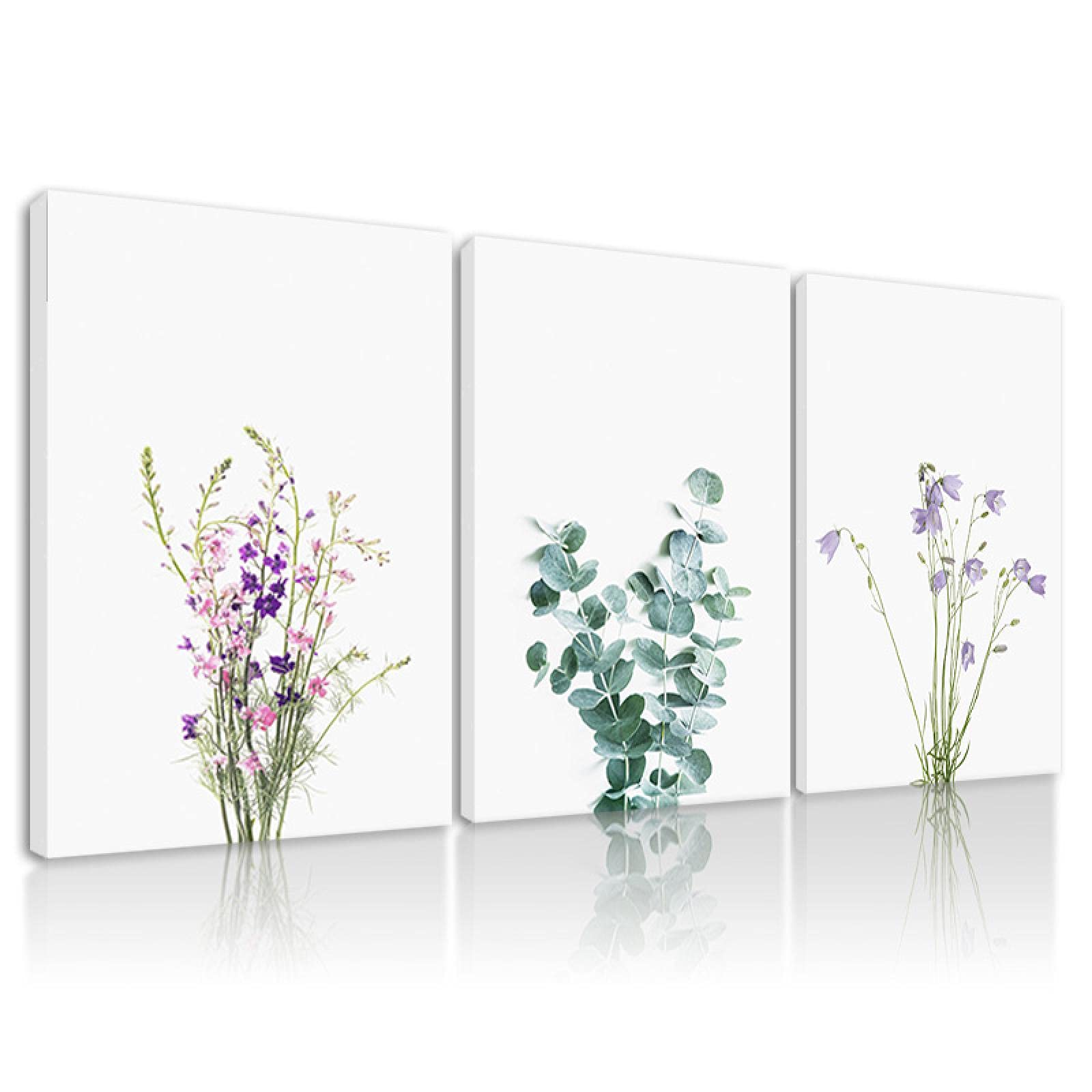 Cartel Moderno de Arte de Plantas, Sala de Estar, Estiramiento y Marco, Pintura de Pared, Plantas de Granja, Listas para Colgar, decoración del hogar, 40x50cmx3 Piezas, Marco Interior