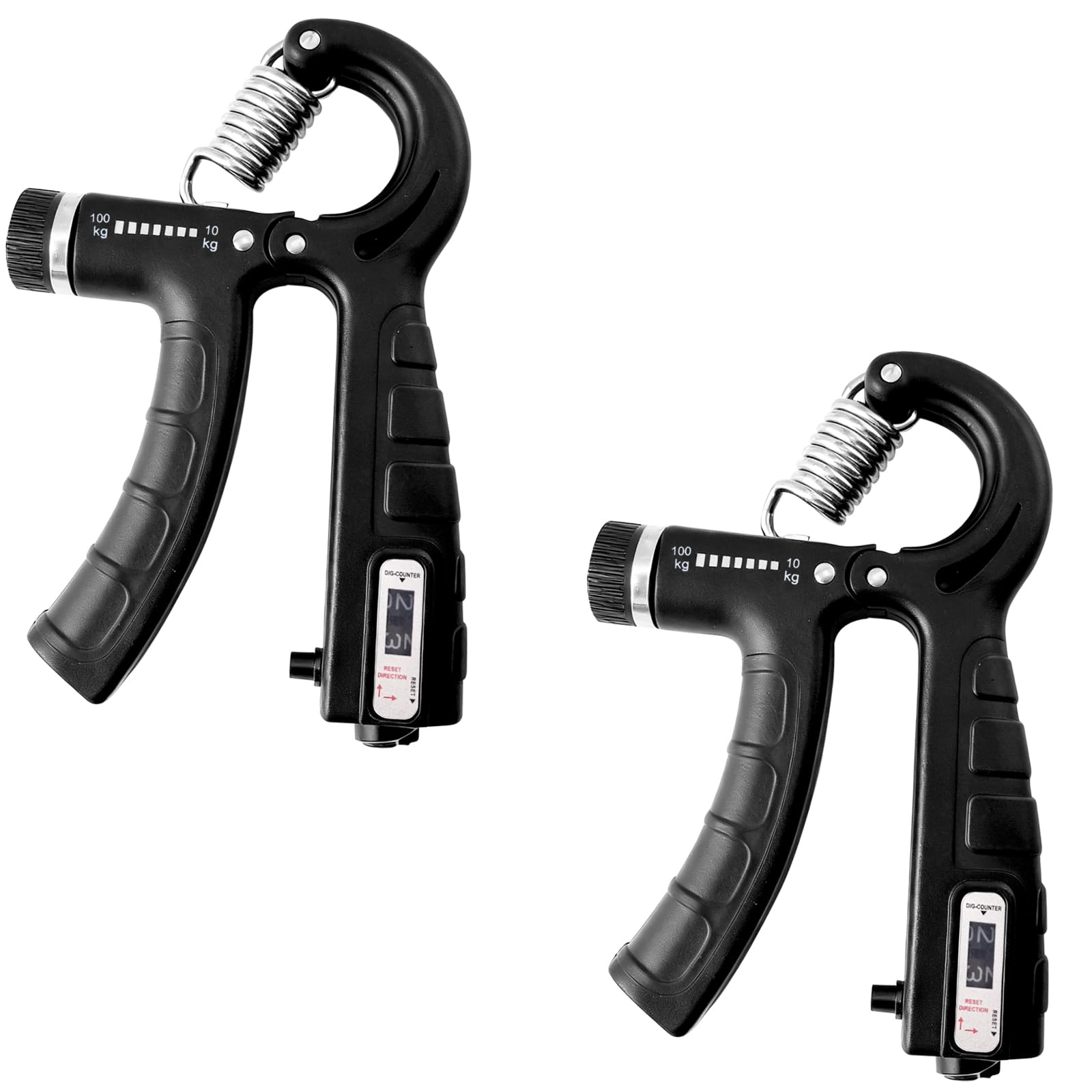 2er Set Einstellbarer Handtrainer 10–100 kg – Griffkraft- & Fingertrainer + Unterarmtrainer – Universal für Fitness, Klettern, Rehabilitation & Alltagsfitness
