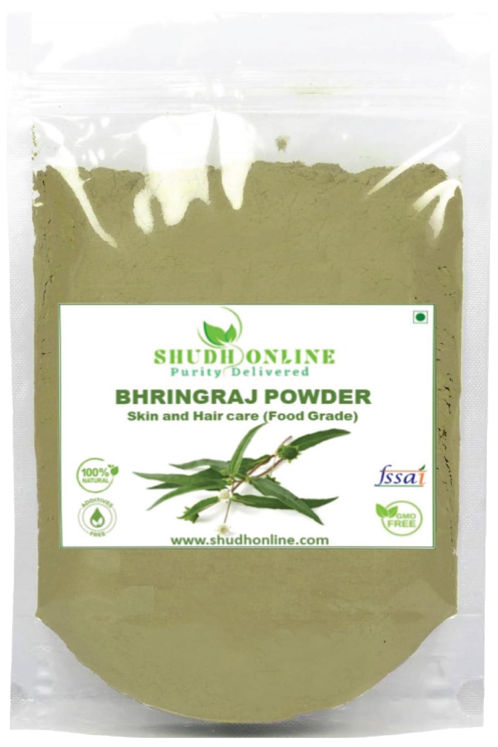 Bhringraj Powder Organic for Hair Growth (3.5 oz - 0.2 lb) Eclipta Alba for Hair Growth - False Daisy Herb Bhringraj - Karisalankanni Eclipta Prostrata (100g)