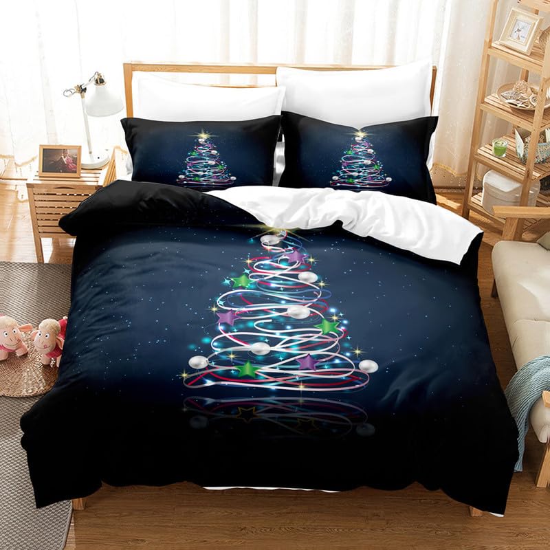Housse de Couette 240 x 260 Sapin de Noël pour une Ambiance Hivernale Cosy